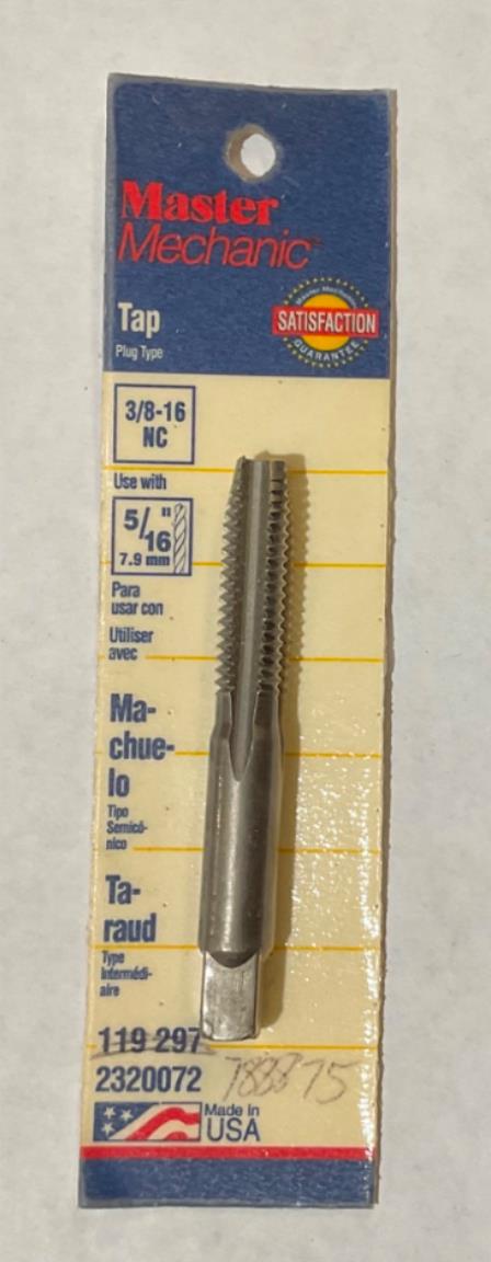 Master Mechanic 119 297 3/8" 16 NC Plug Type USA