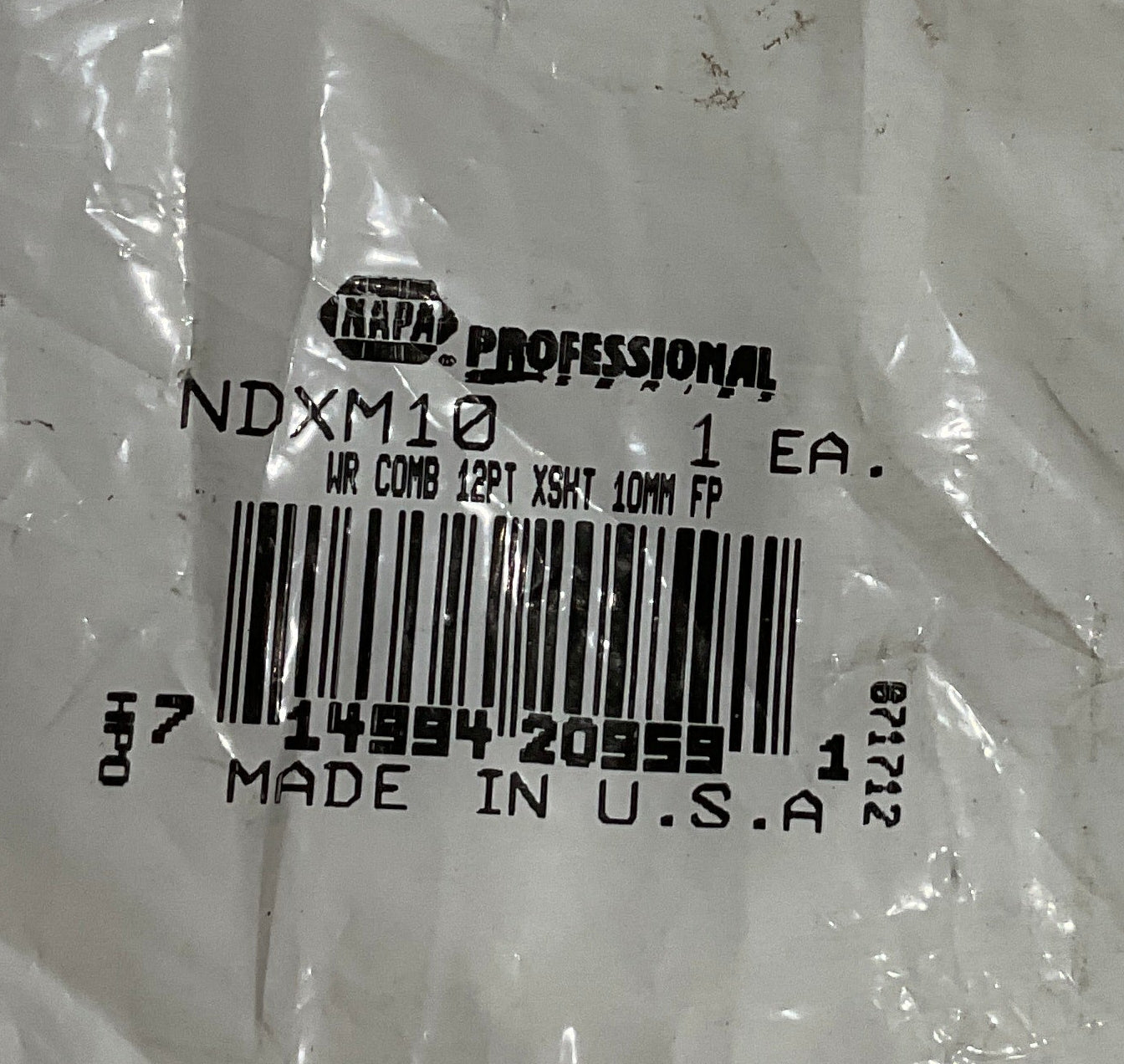 Napa 10mm extra short 12pt combination wrench NDXM10 USA #38