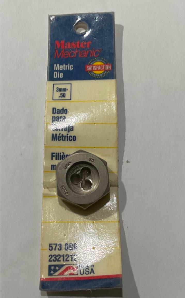 Master Mechanic 573 899 3mm - .50 Metric Die USA