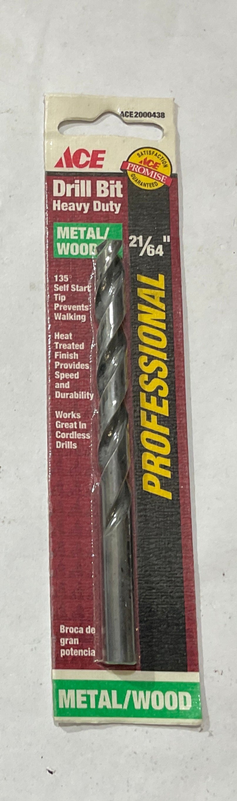 Ace 21/64" x 4-1/2" HD Metal/Wood drill bit 2000438