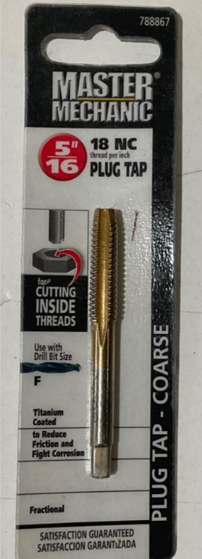 Master Mechanic 5/16" 18 NC Titanium Coated Plug Tap-Coarse 788867