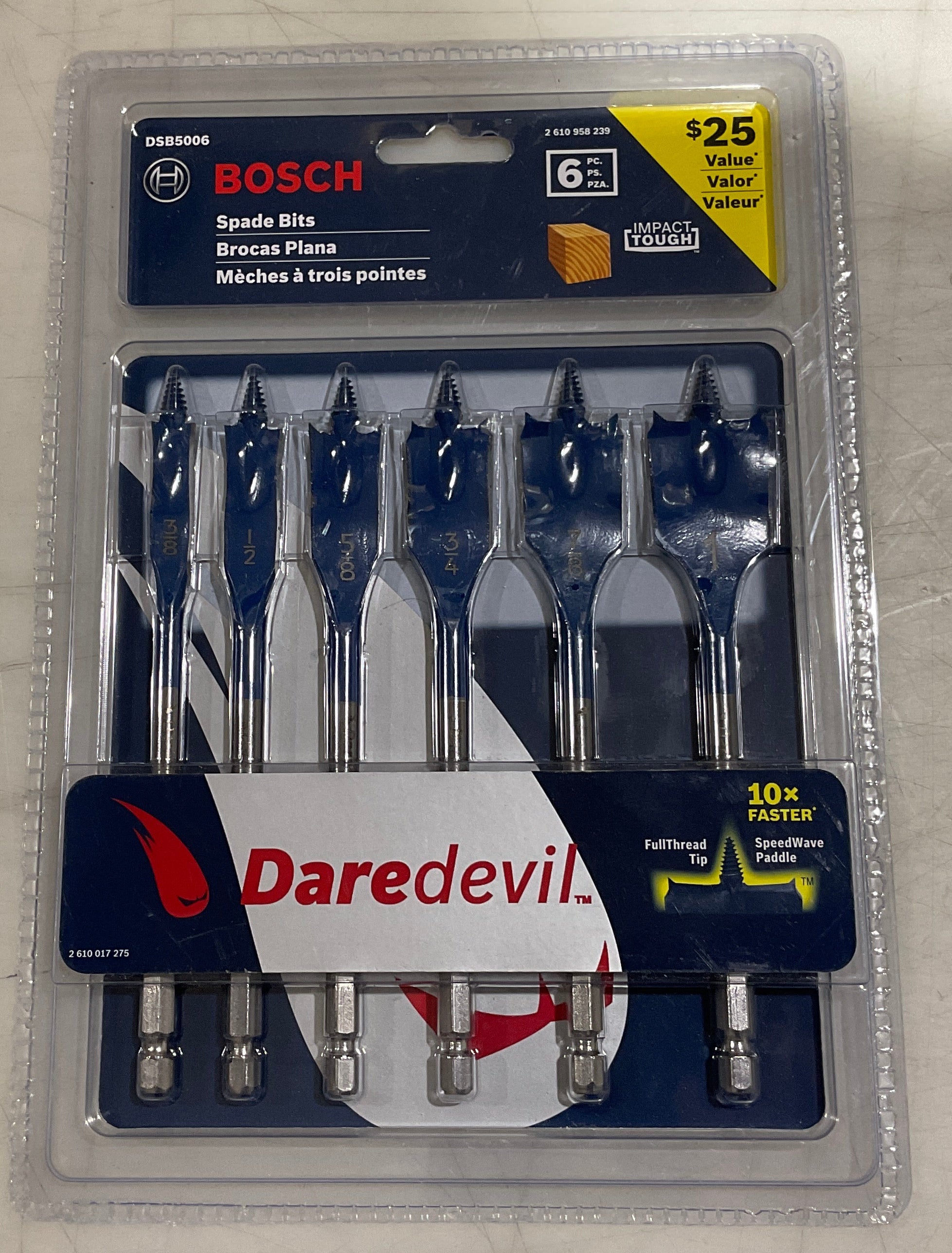 Bosch DSB5006 6pc Spade bit set #B16