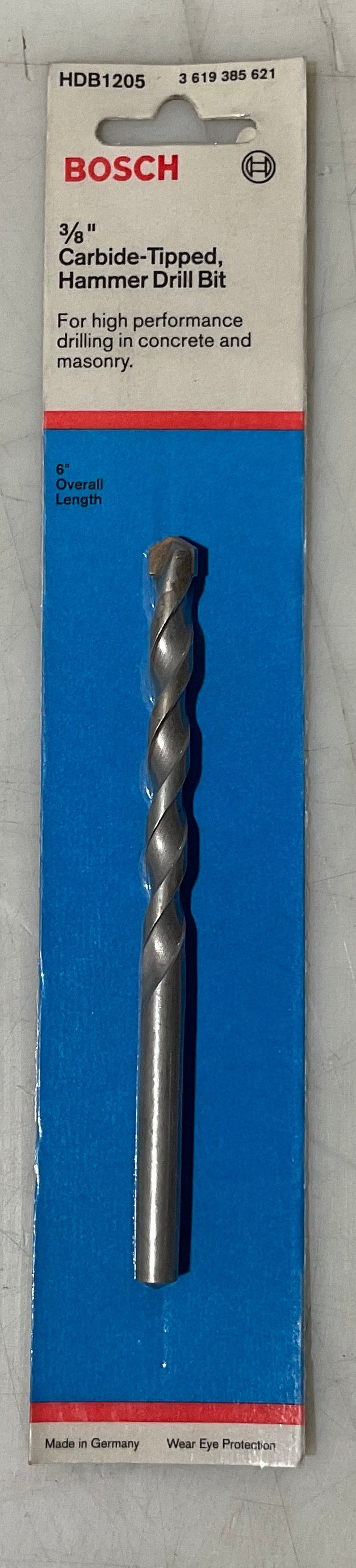 Bosch HDB1205 3/8" x 4" x 6" Carbide Hammer Drill Bit Germany