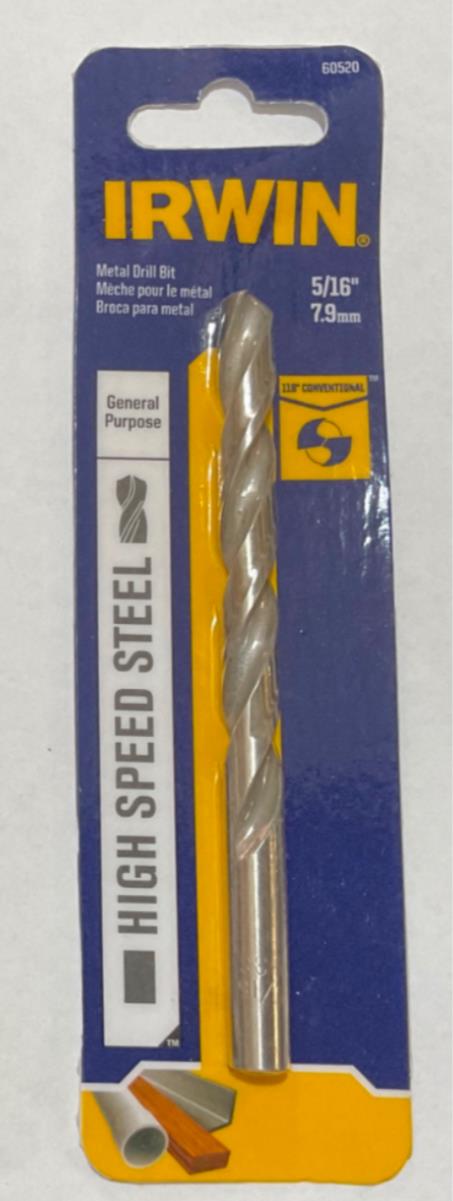 Irwin 60520 5/16" HSS Metal Drill Bit #I-24
