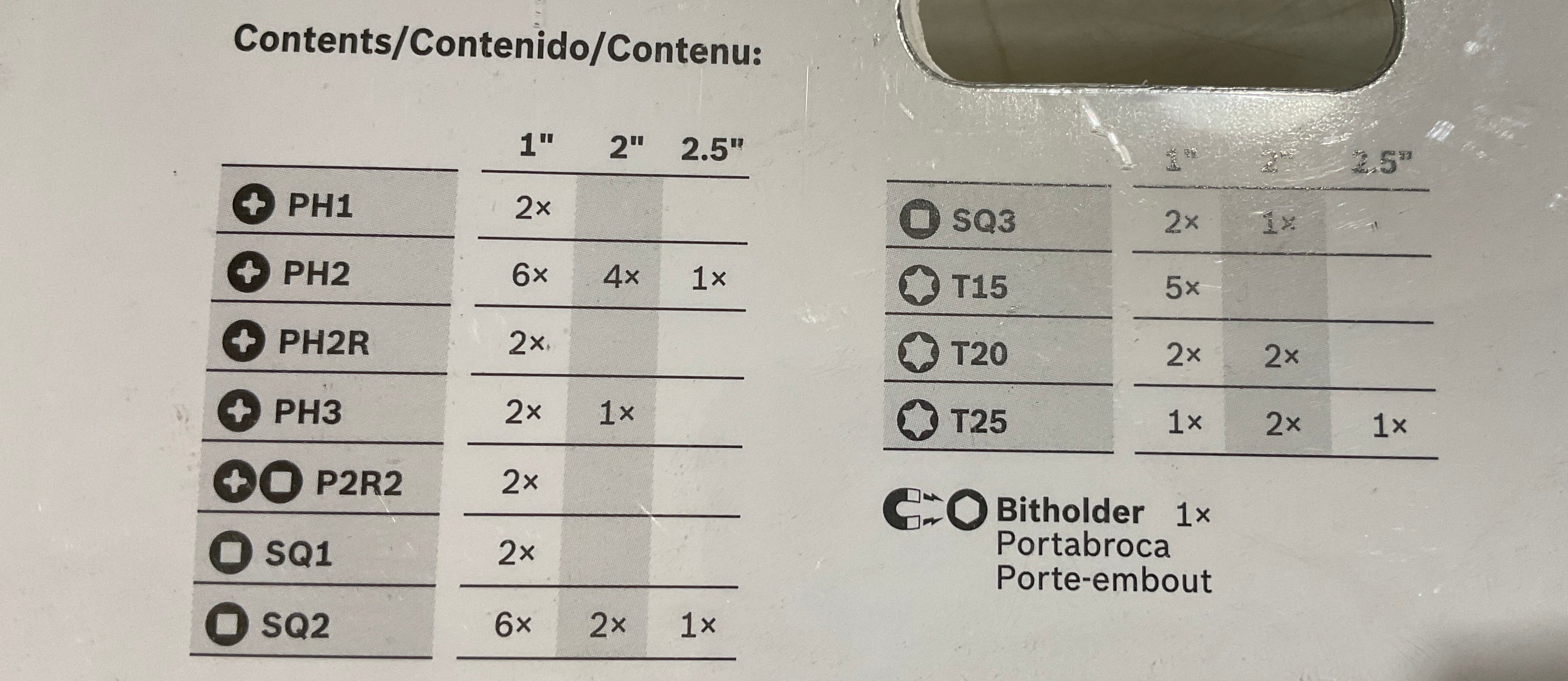 Bosch SDMS48 48pc Xtended Torsion Zone bit set #B13