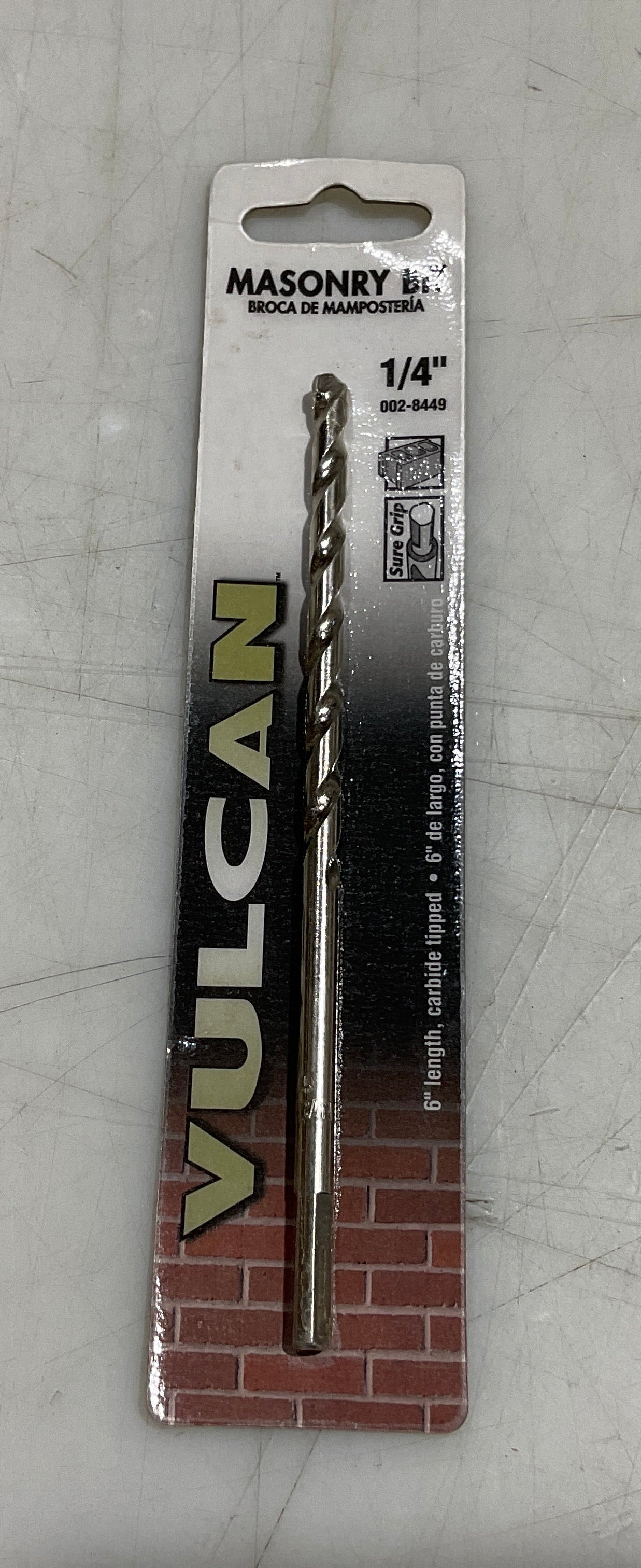Vulcan 002-8449 1/4" x 6" carbide tipped masonry bit