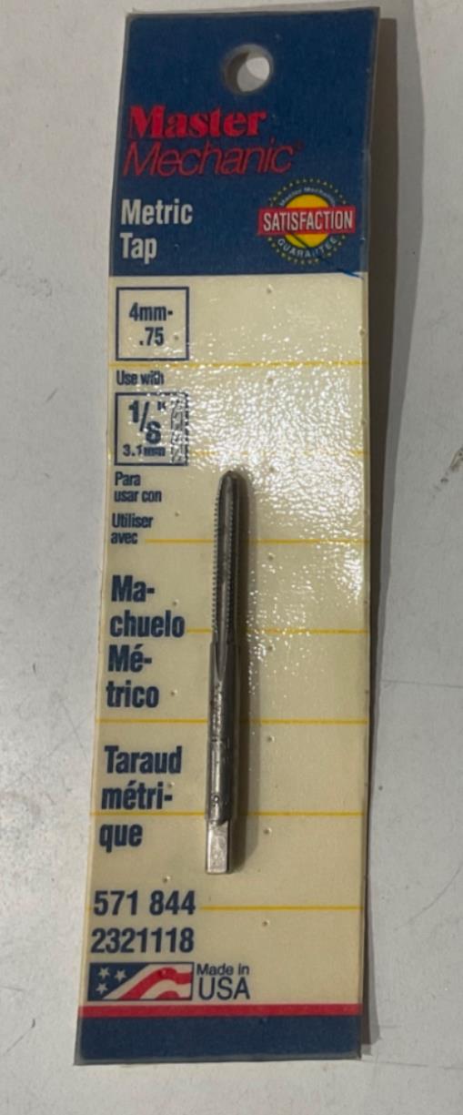 Master Mechanic 571 844 4mm-.75 Metric Tap USA