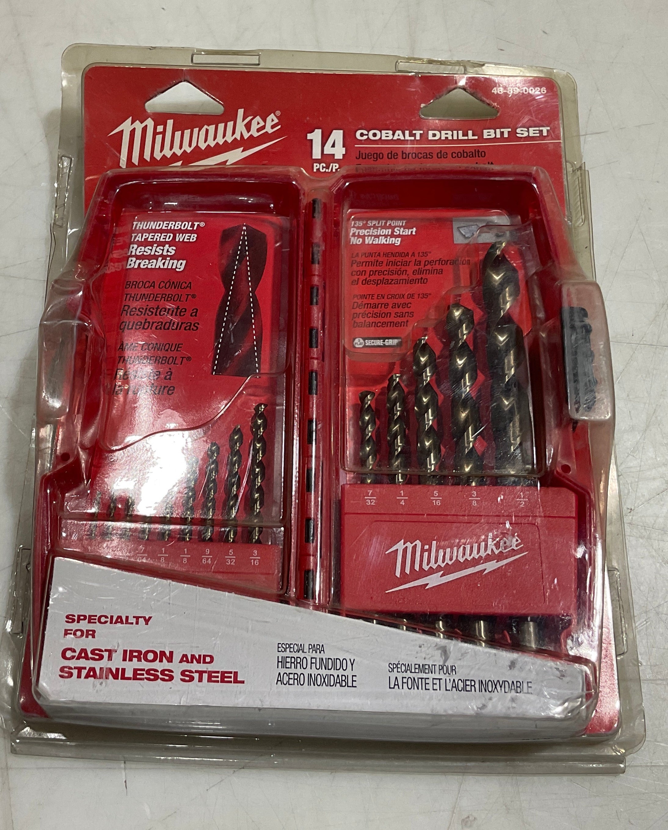 Milwaukee 48-89-0026 14pc Cobalt drill bit set #B20