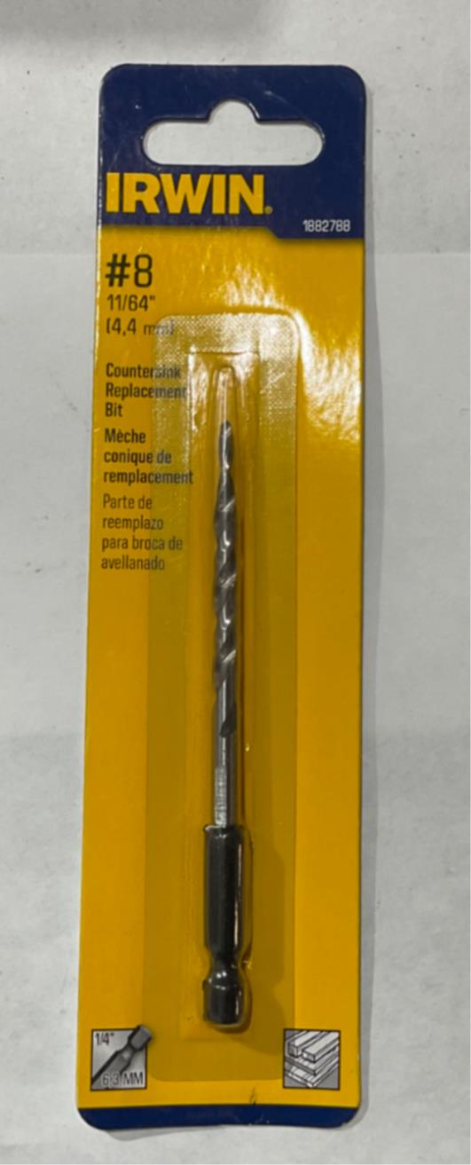 Irwin 1882788 #8 Countersink replacement bit #I-65