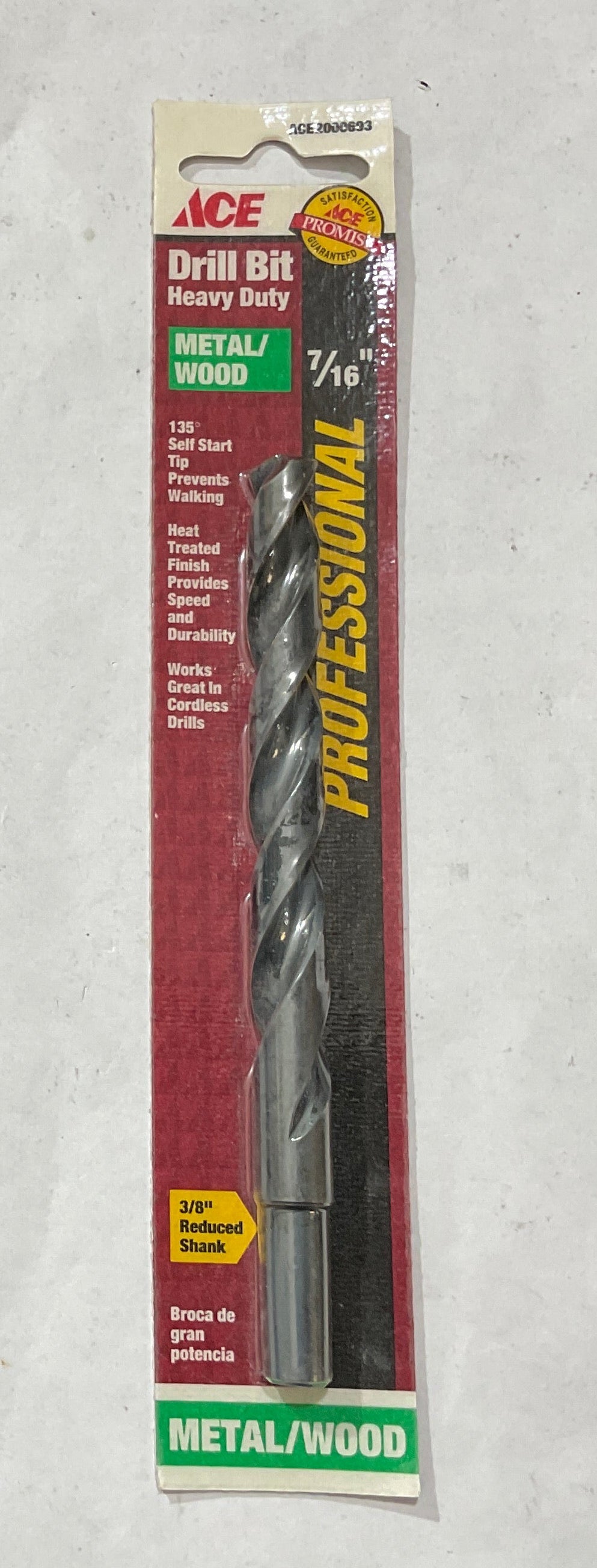 Ace 7/16" x 5-1/2" HD drill bit for Metal/Wood ACE 2000693