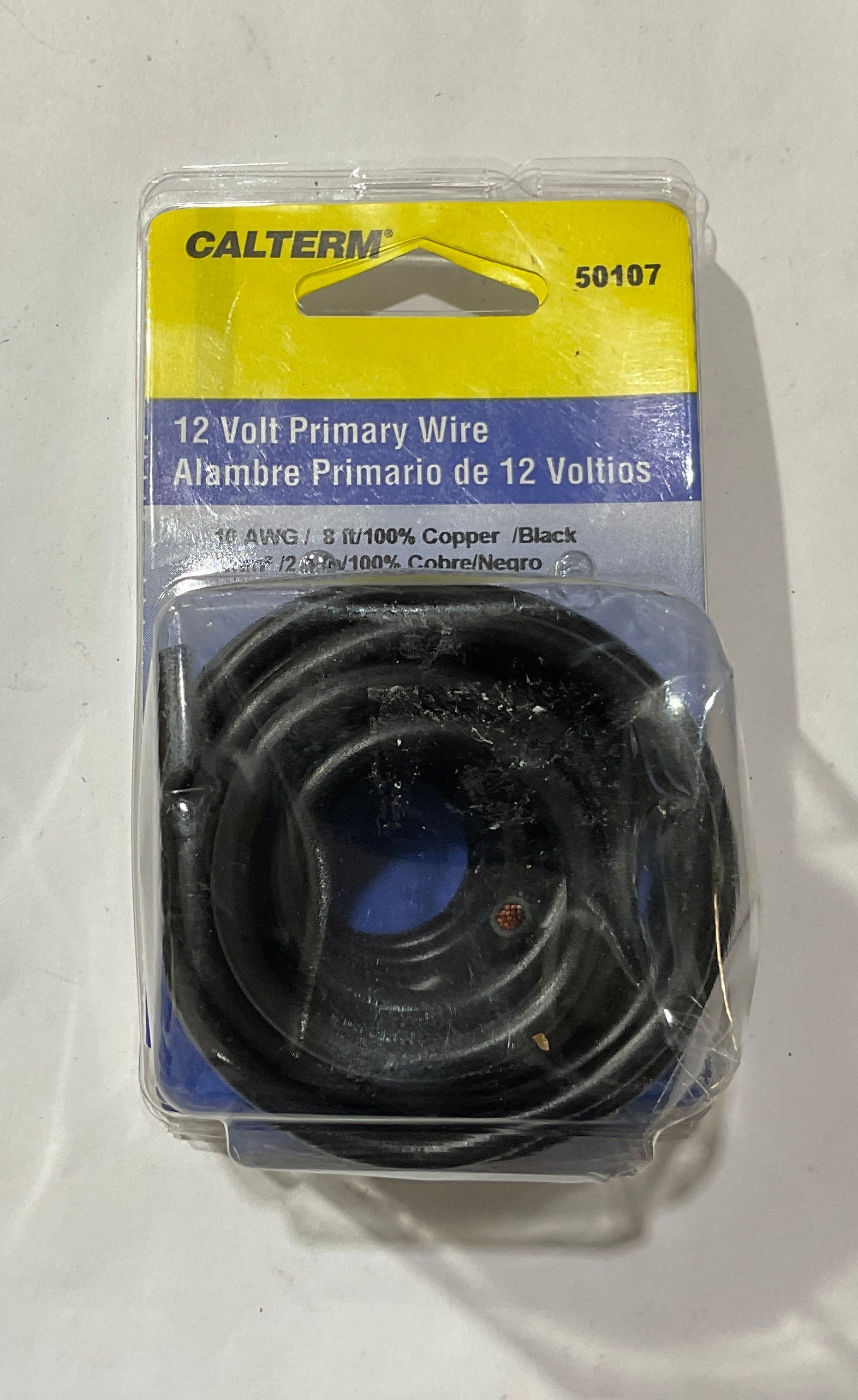 Calterm 12V, 10 AWG 8' Black Primary Wire 50107 USA