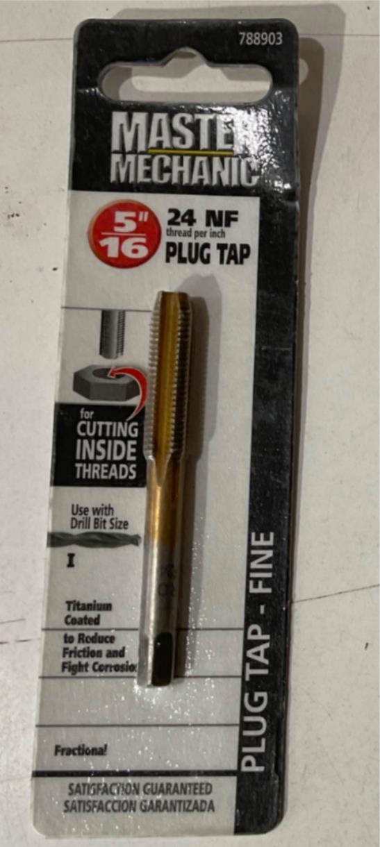 Master Mechanic 788903 5/16" 24 NF Titanium coated Plug Tap - Fine
