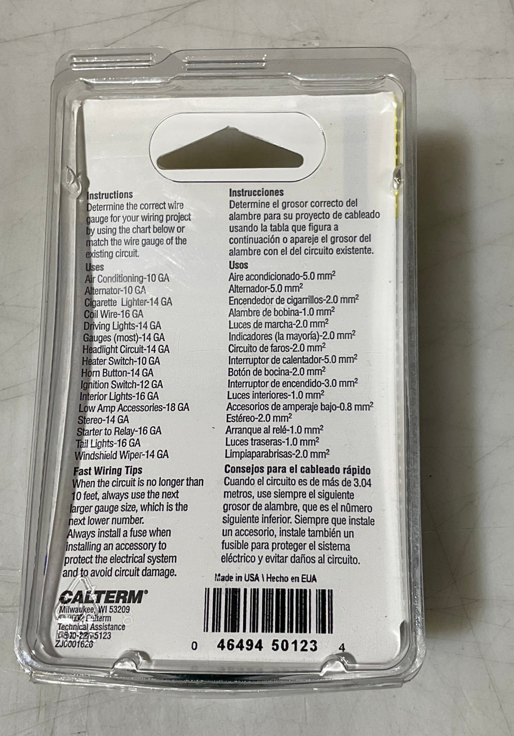 Calterm 12V, 12 AWG 12' Green Primary Wire 50123 USA B30