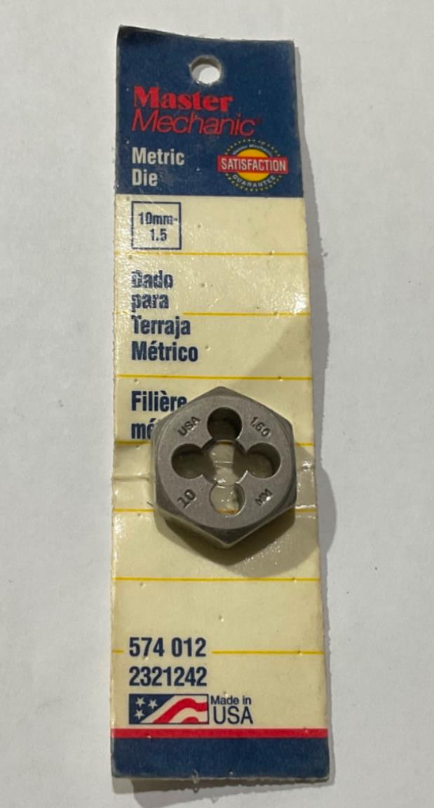 Master Mechanic 574 012 10mm - 1.5 Metric Die USA