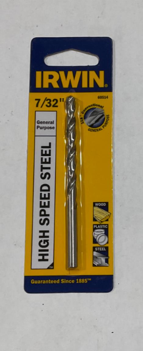 Irwin 60514 7/32" High speed steel drill bit #I-7