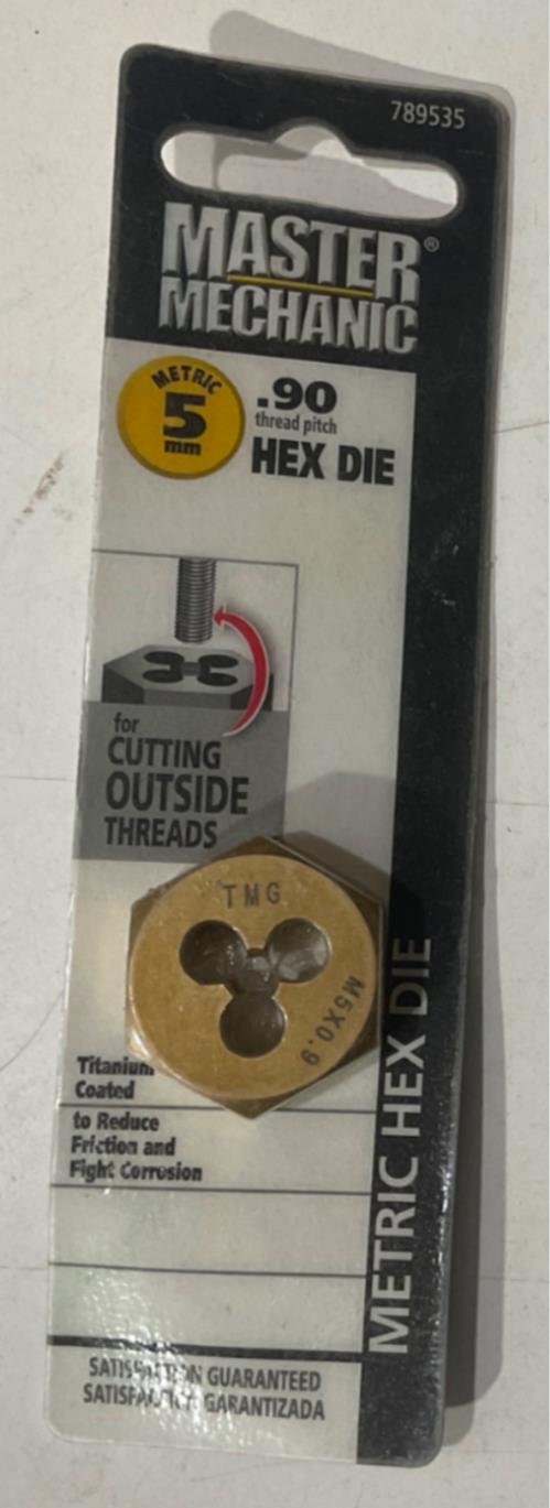 Master Mechanic 789535 5mm-.90 Titanium Coated Hex Die