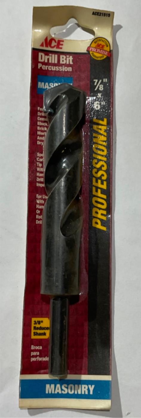 Ace ACE21515 7/8" x 6" Masonry Percussion Carbide tipped drill bit