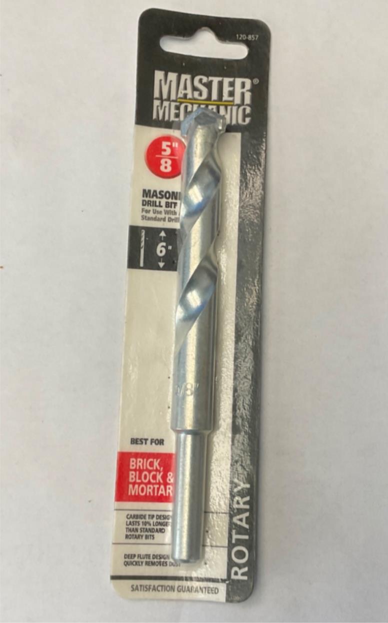 Master Mechanic 120 857 5/8" 6" Carbide Tip Masonry Drill Bit
