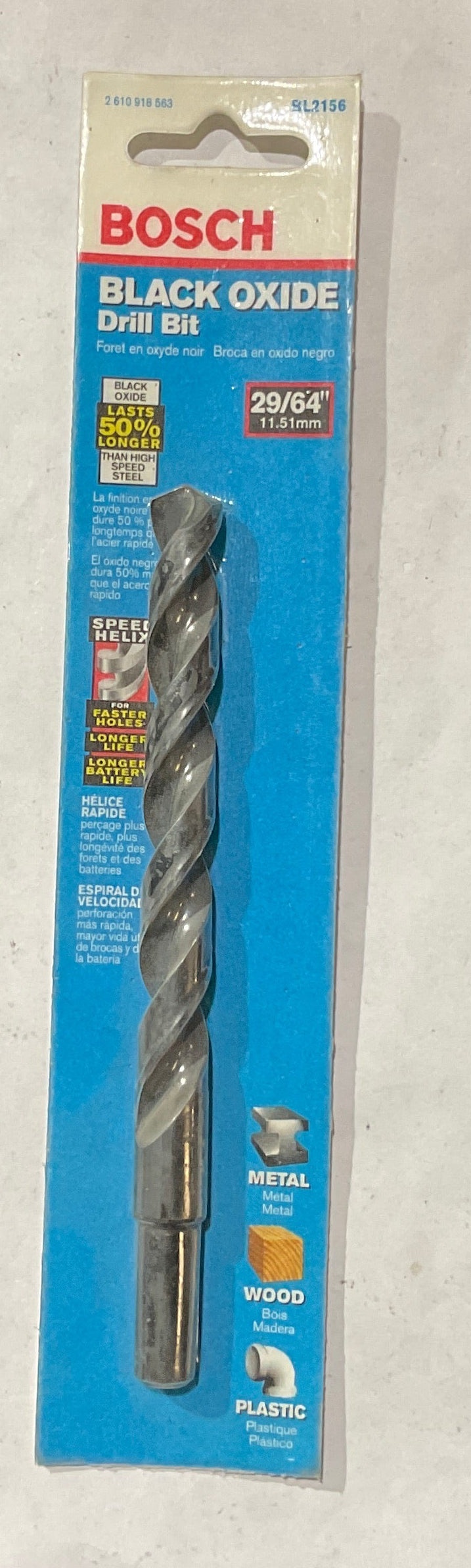 Bosch 29/64" x 5-5/8" Black Oxide drill bit BL2156