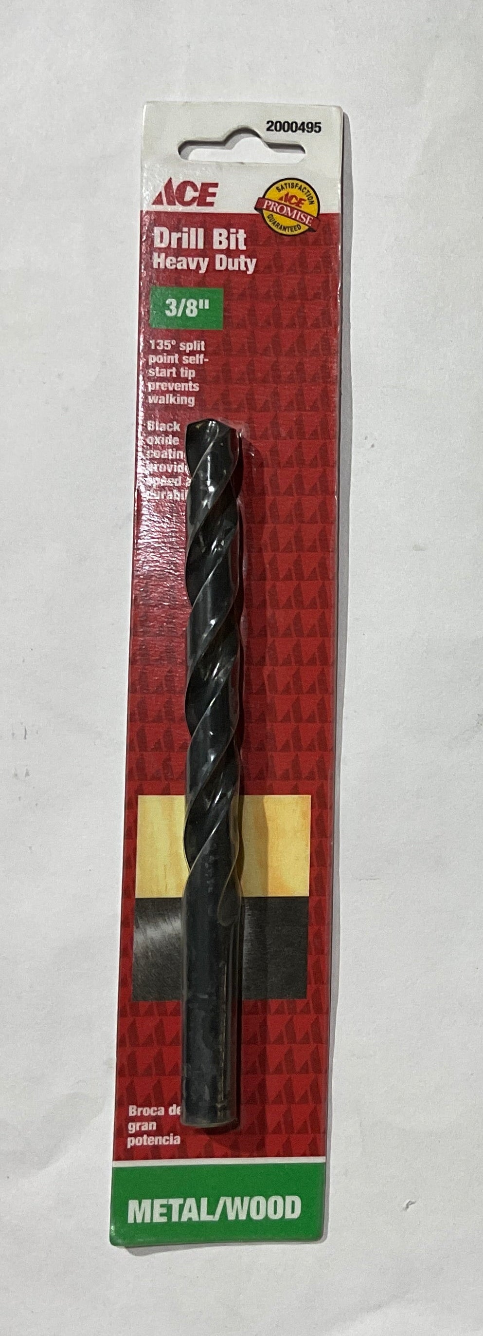 Ace 2000495 3/8" x 5" HD Metal/Wood drill bit