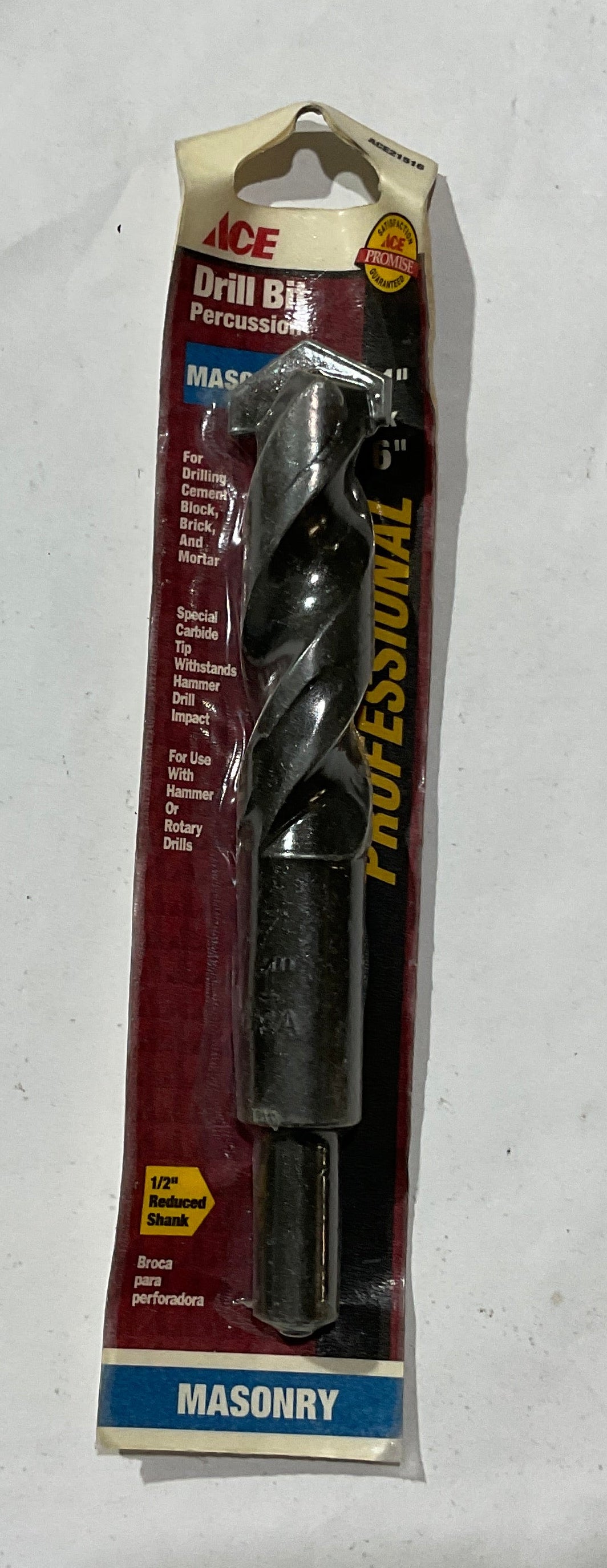 Ace ACE/21516 1" x 6" Carbide tipped Percussion Masonry Drill Bit