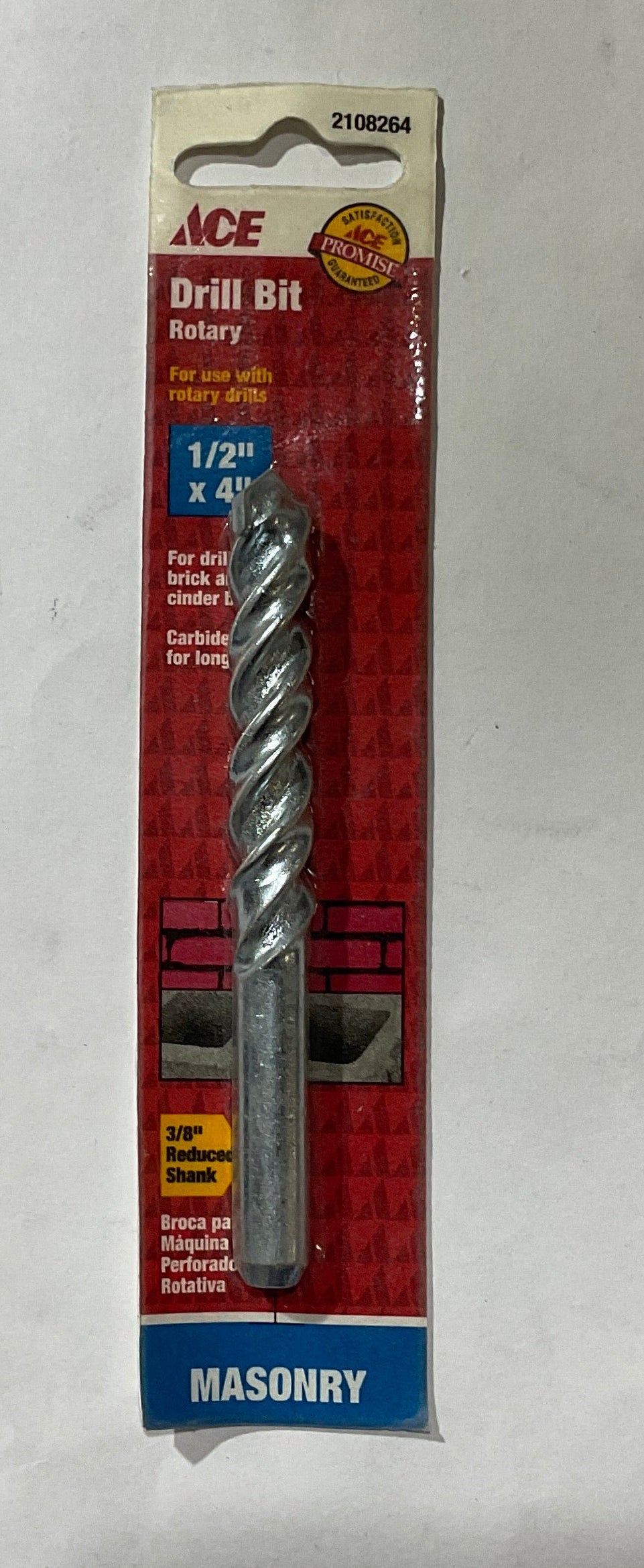 Ace 2108264 1/2" x 4" rotary masonry drill bit