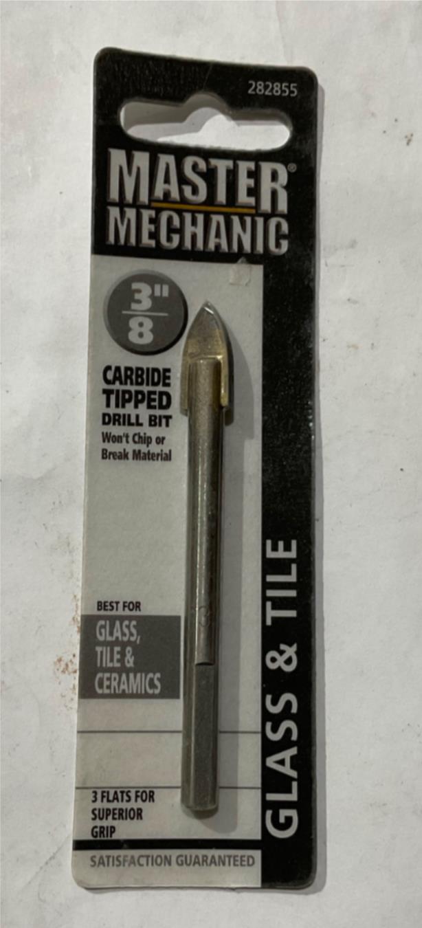 Master Mechanic 282855 3/8" Carbide Tipped Glass & Tile Drill Bit