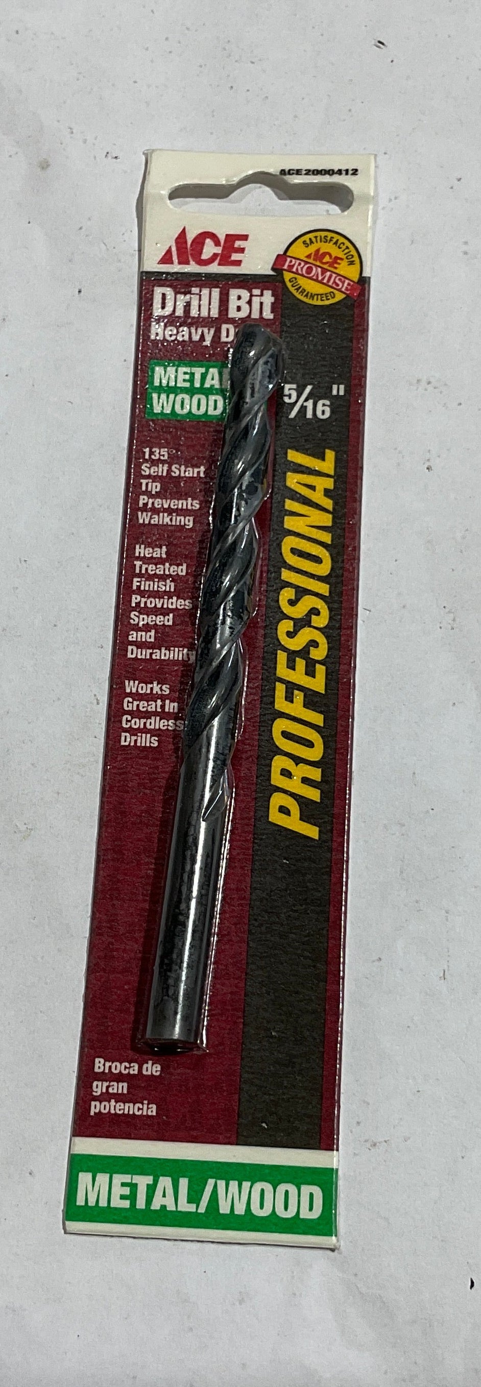 Ace 5/16" x 4-3/4" HD Metal/Wood Drill bit 2000412