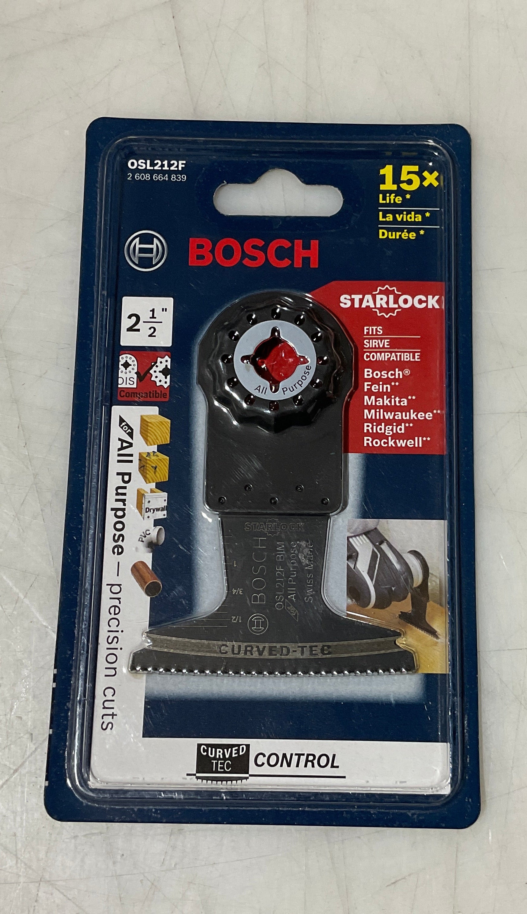 Bosch OSL212F 2-1/2" Starlock Bi-Metal Plunge Blade #I-90