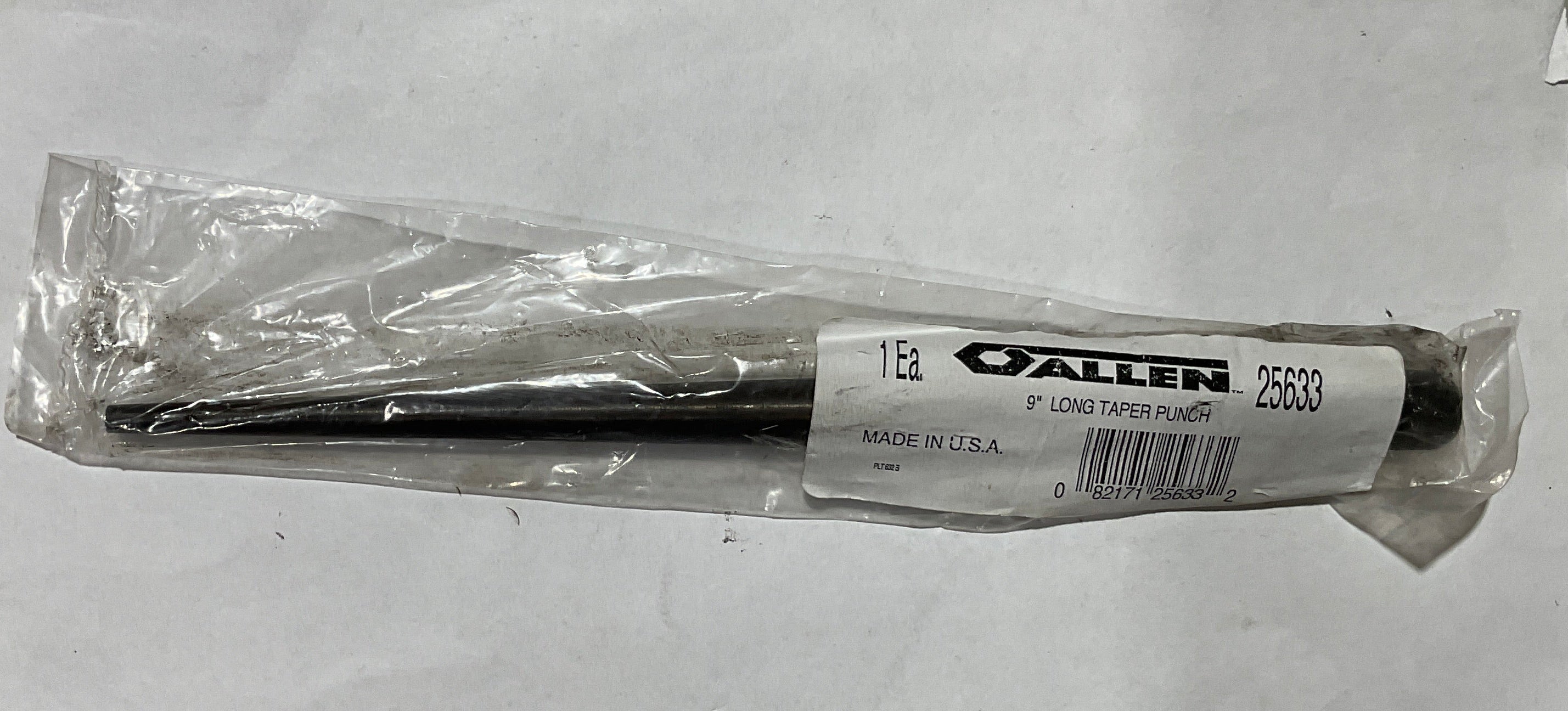Allen 25633 3/16" x 9" Long Taper Punch USA #I-30