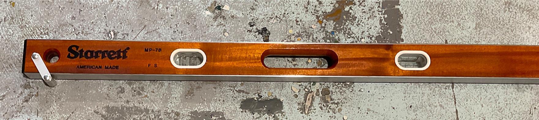 Starrett MP-78 78" Level with door jamb rollers