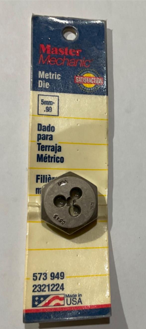 Master Mechanic 573 949 5mm - .90 Metric Die USA