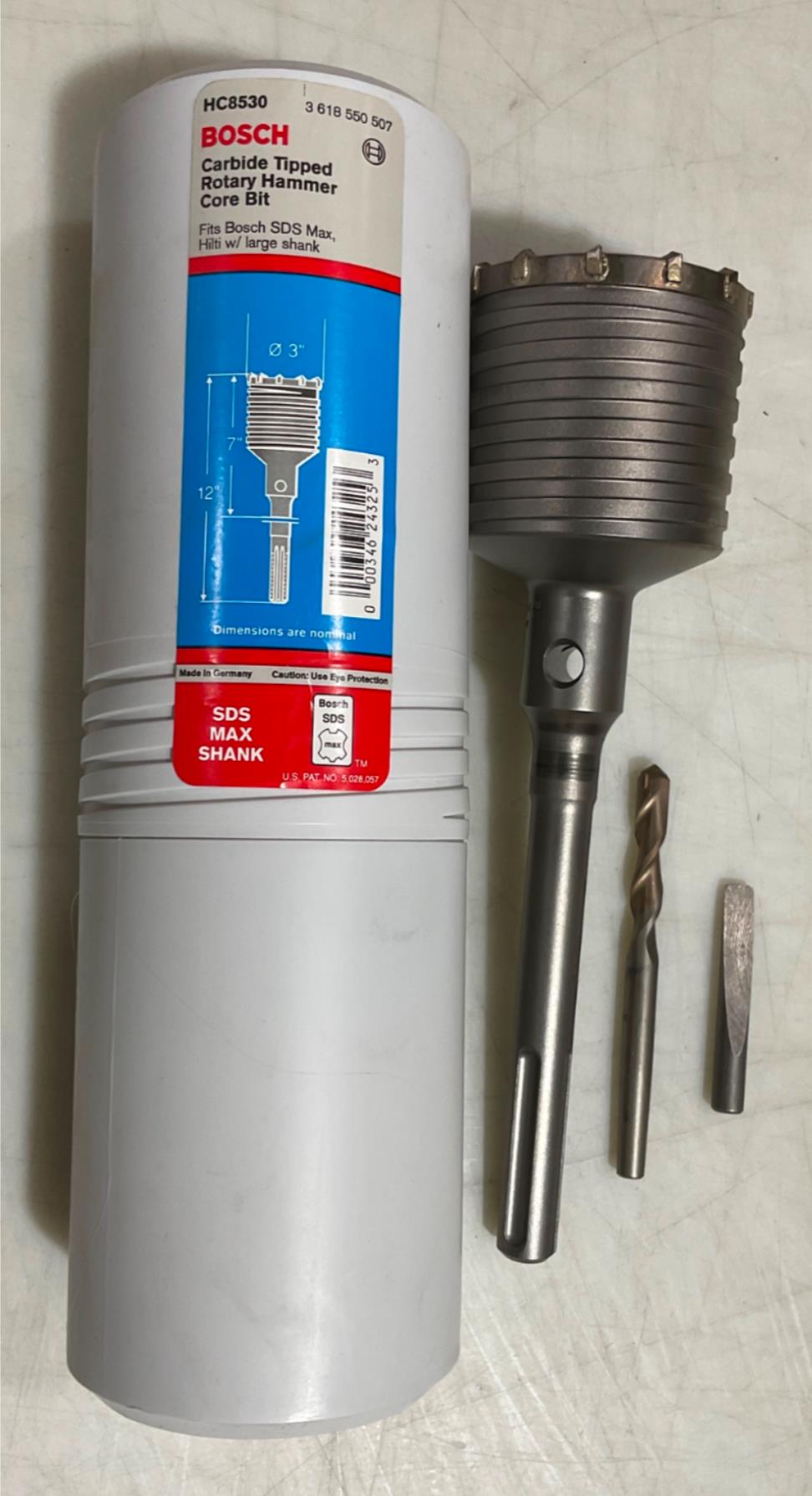 Bosch 3" x 12" Spline Shank SDS Max Carbide tipped Rotary Hammer Bit HC8530