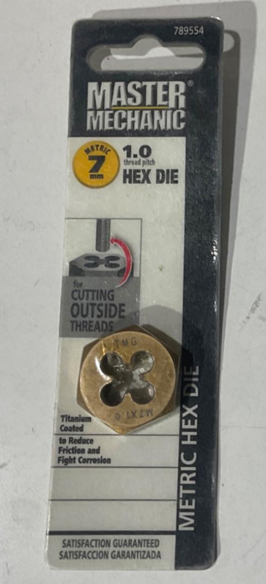 Master Mechanic 789554 7mm 1.0 Titanium coated Hex Die