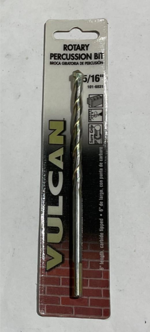 Vulcan 5/16" x 6" Carbide tipped rotary percussion bit 101-6831