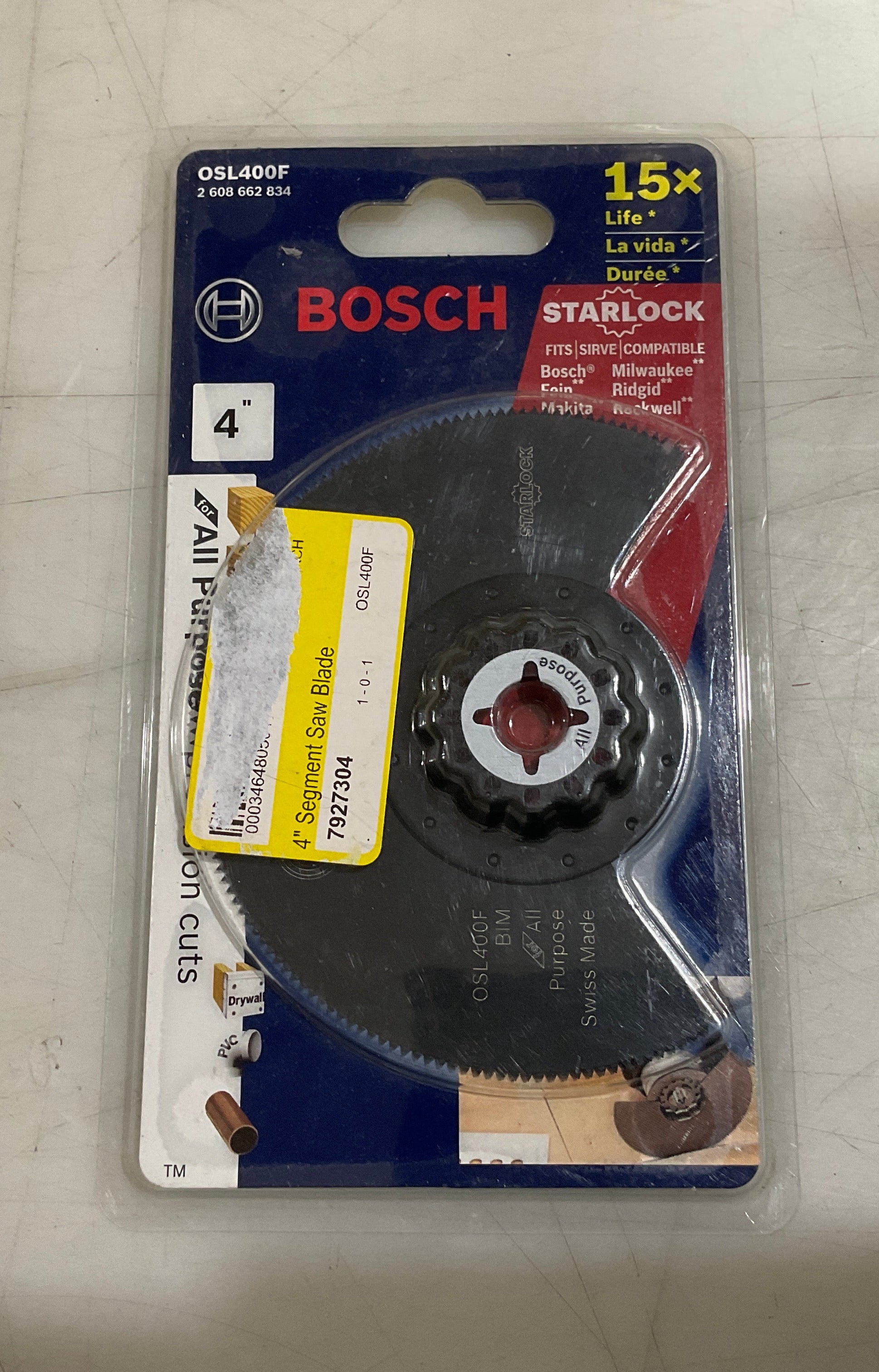 Bosch OSL400F 4" Starlock Oscillating multi-tool Bi-Metal Segment saw blade #I-80