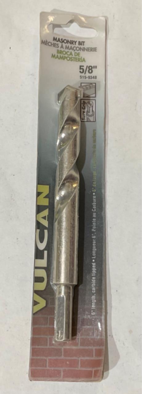 Vulcan 515-9348 5/8" x 6" Carbide tipped Masonry drill bit