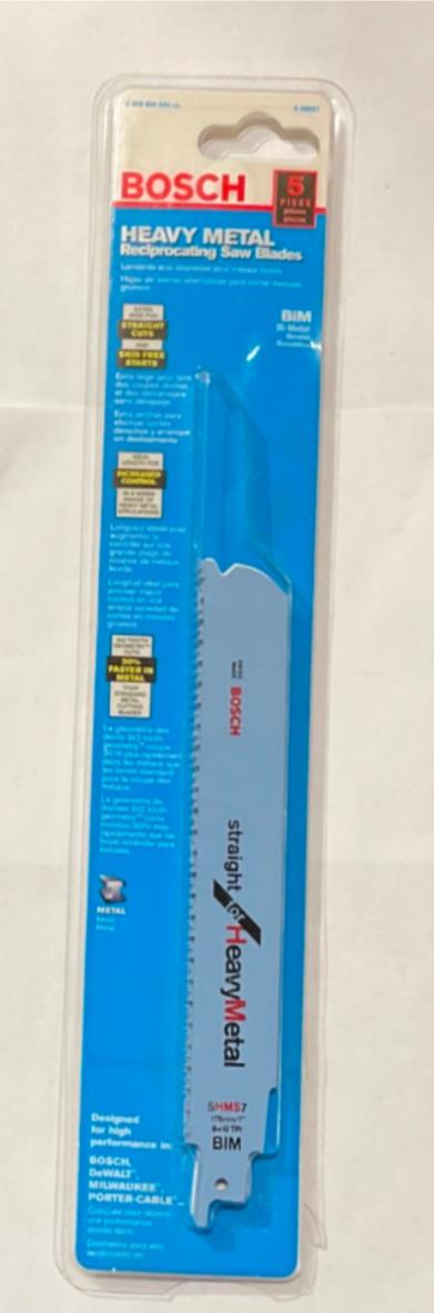 Bosch 7" Heavy Metal reciprocating saw blades 5pcs SMHS7 Swiss