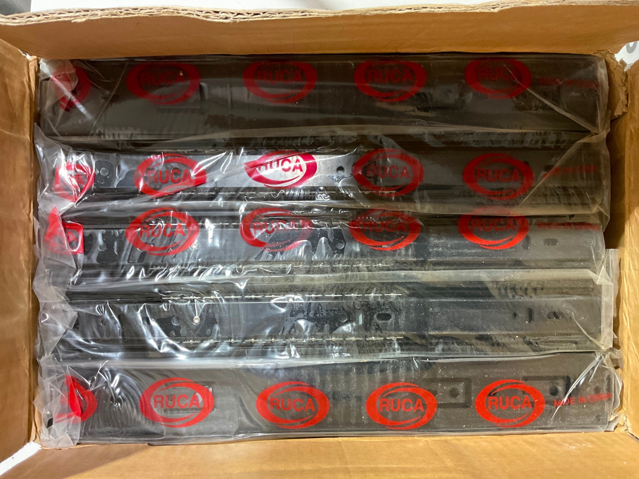 Ruca 14" Black ball bearing, side mount drawer slides 10 pair 668114B14