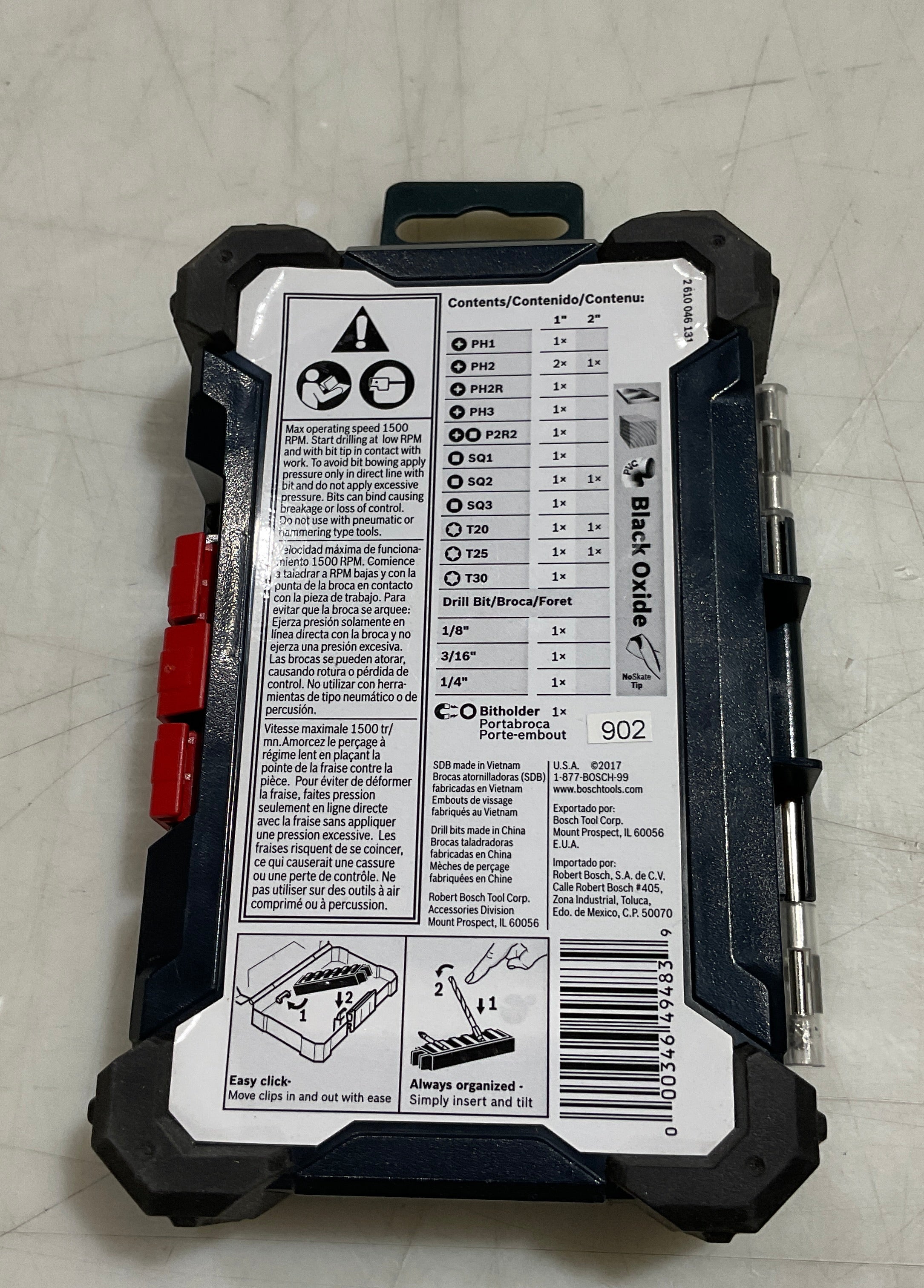 Bosch DDMS20 20pc Black Oxide impact bits with case #21