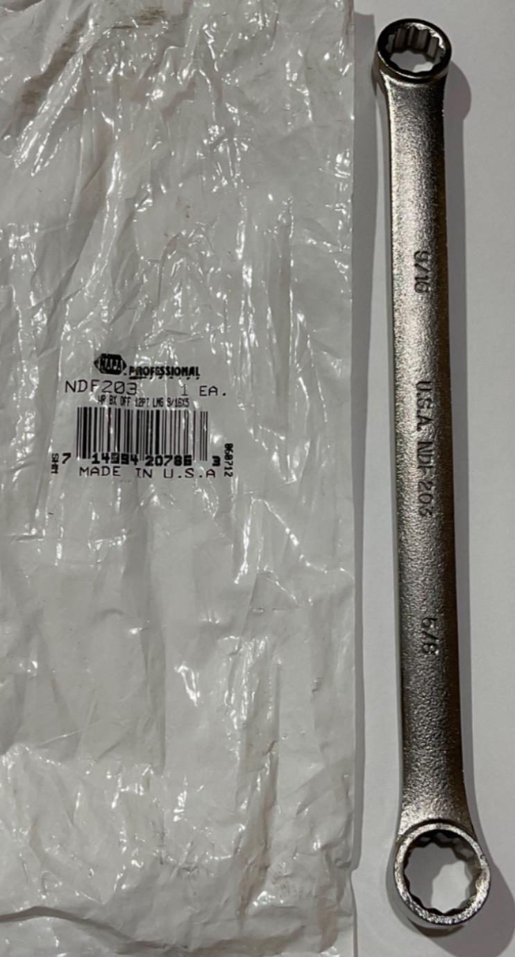 Napa Vintage 9/16" x 5/8" 12pt double-ended, offset box-end wrench NDF203