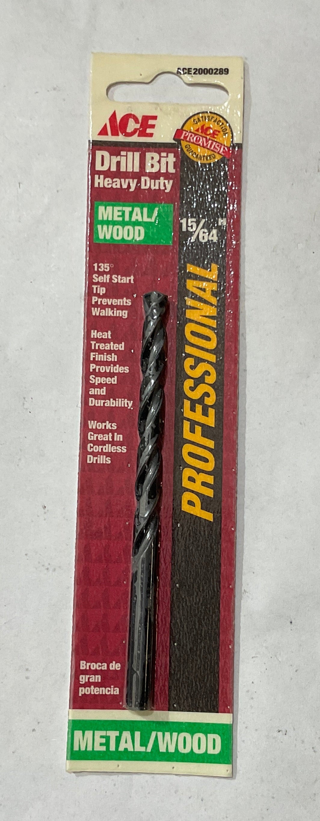 Ace 15/64" x 3-7/8" HD Metal/Wood drill bit 2000289