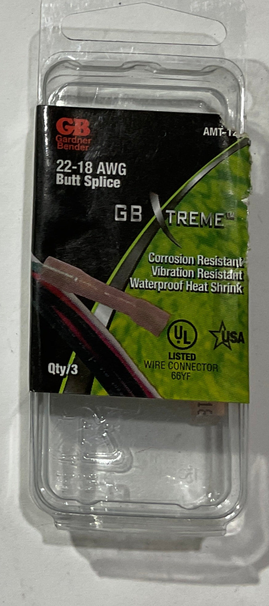 Gardner Bender 22-18 AWG Extreme Butt splice 3pk #45