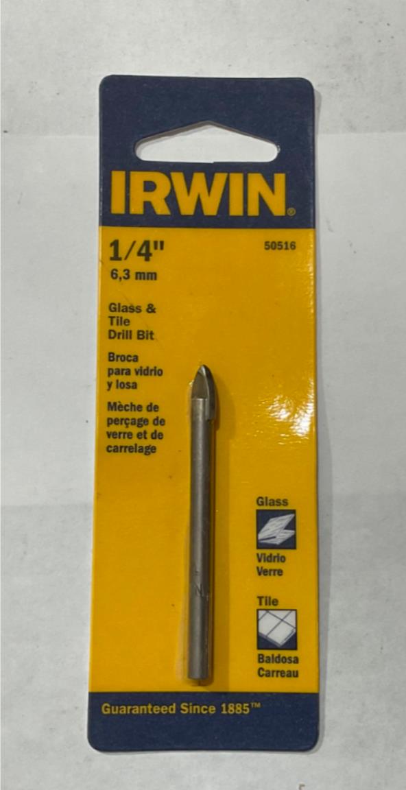 Irwin 50516 1/4" Glass & Tile Bit #I-64