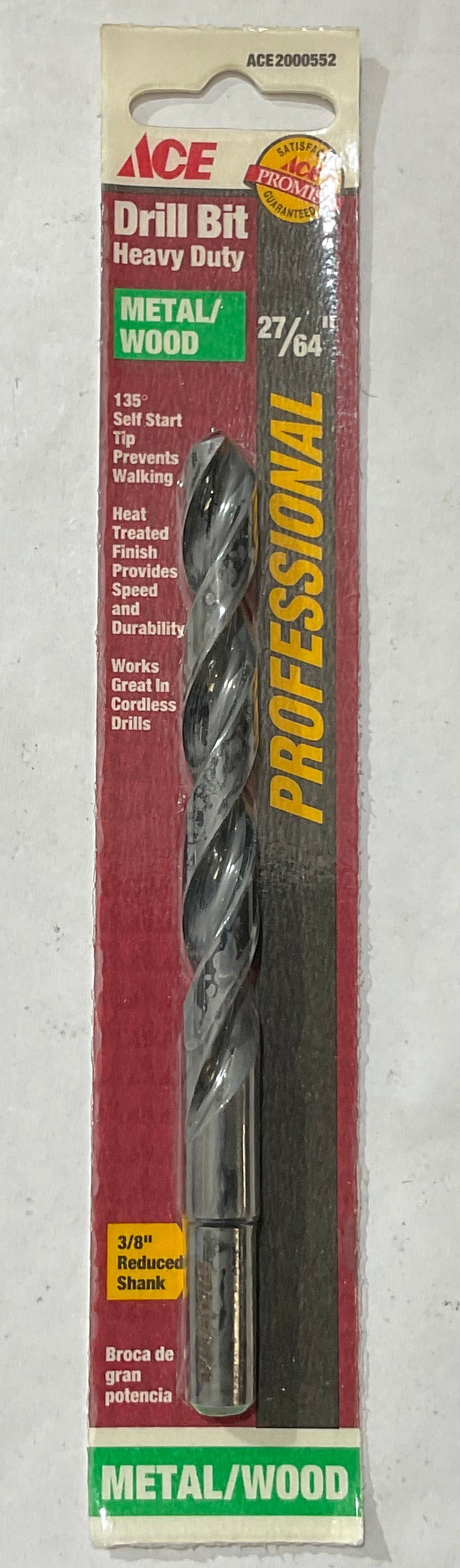 Ace 27/64" x 5-3/4" HD Metal/Wood drill bit 2000552