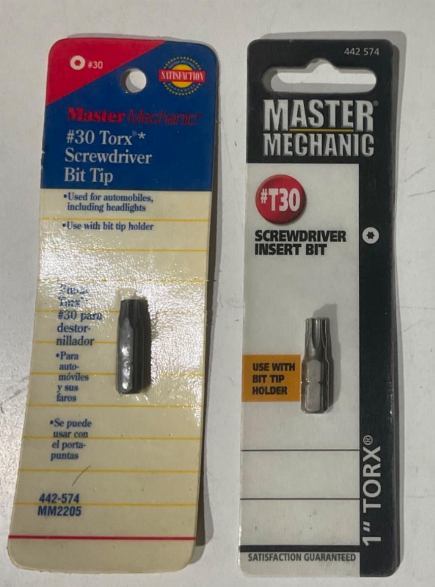 Master Mechanic 442 574 T30 1" Torx Screwdriver Bit 2pks