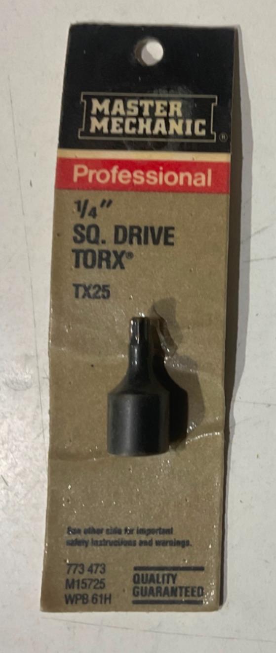 Master Mechanic 773 473 1/4" SQ. Drive Torx TX25 USA #38