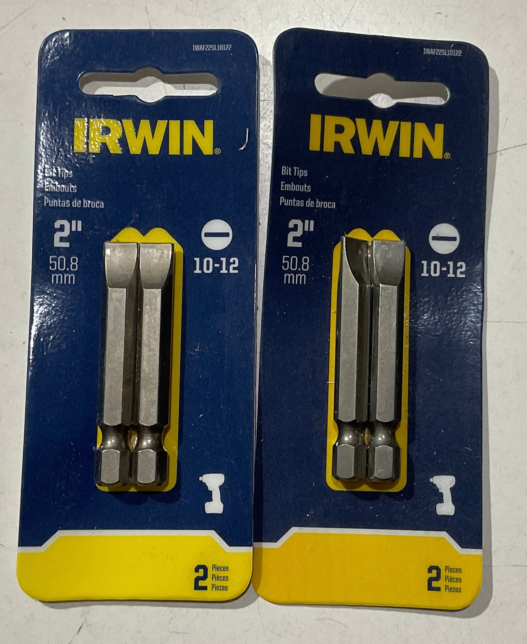 Irwin 10-12 2" Bit Tips 2-2pks IWAF22SL10122 #I-62
