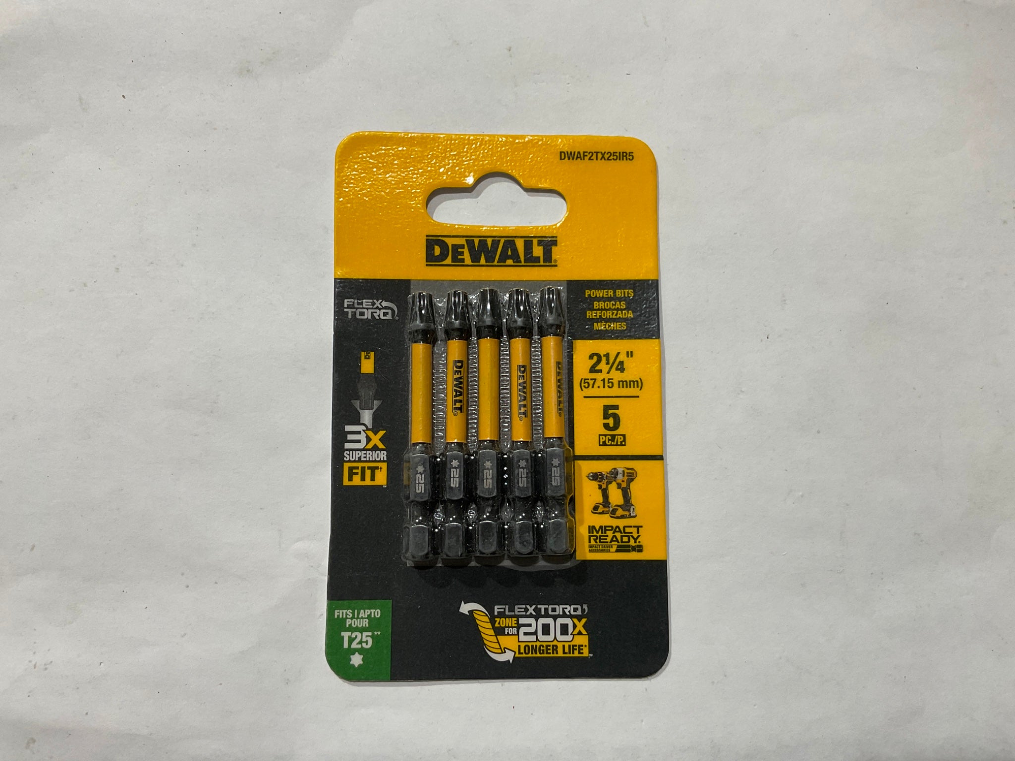 DeWalt DWAF2TX25IR5 T25 FlexTorq Power Bits #I-109