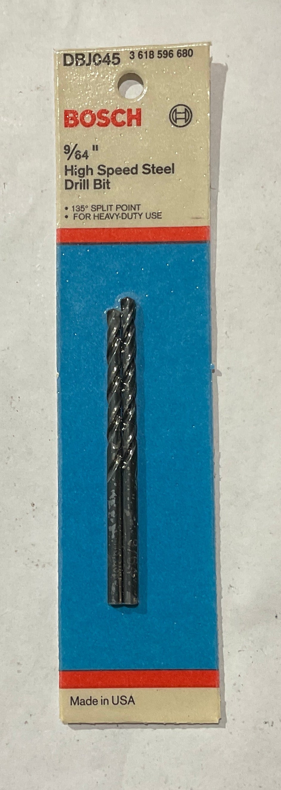Bosch 9/64" x 2-7/8" HSS drill bit 2pk DBJ045 USA